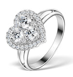1.20ct Diamond And 18k White Gold Galileo Ring Ft70