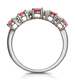 1.85ct Ruby And Diamond Eternity Ring 18kw Gold - Asteria Collection