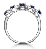 1.85ct Sapphire And Diamond Eternity Ring 18kw Gold Asteria Collection