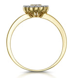 Ruby And Diamond Halo Ring In 18k Gold - Asteria Collection