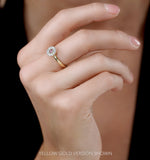 Ruby And Diamond Halo Ring In 18k White Gold - Asteria Collection