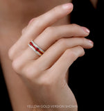 1ct Ruby And Diamond Eternity Ring 18k White Gold - Asteria Collection