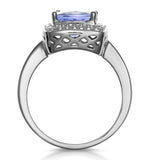 2ct Tanzanite And Diamond Statement Ring In 18k - Asteria Collection