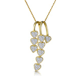 Fancy Pendant Necklace 0.23ct Diamond 9k Yellow Gold