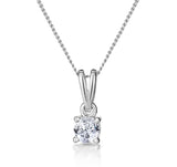 0.25ct Diamond Solitaire Chloe Solitaire Necklace In 9k White Gold