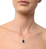 Smokey Quartz 3.56ct And Diamond 9k White Gold Pendant Necklace