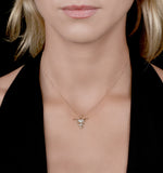 9k Gold Diamond Taurus Pendant Necklace 0.06ct