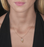 9k Gold Diamond Pisces Pendant Necklace 0.05ct