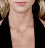 9k Gold Diamond Capricorn Pendant Necklace 0.06ct