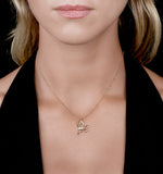 9k Gold Diamond Sagittarius Pendant Necklace 0.06ct
