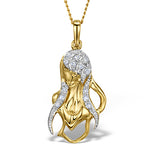 9k Gold Diamond Virgo Pendant Necklace 0.08ct