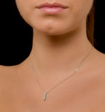 5 Stone Drop 0.33ct Diamond And 9k White Gold Pendant G4066