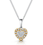 Diamond Stellato Pendant In 9k White Gold