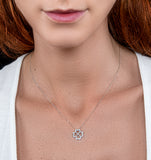 4 Leaf Clover Diamond Necklace In 9k White Gold - Stellato Collection