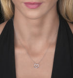 Devilish Diamond Heart Necklace In 9ct White Gold