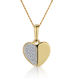 Stellato Heart Diamond Necklace In 9k Gold