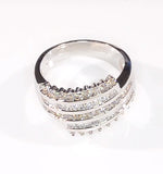 Big Fancy Ring 1.00ct Diamond 9k White Gold