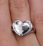 White Topaz And Diamond Stellato Ring 0.02ct In 9k White Gold