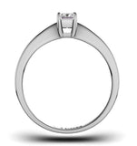 Engagement Ring Certified Emerald Cut Diamond 0.25ct G/vs 18k Gold