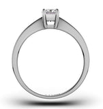 Certified Emerald Cut Platinum Diamond Engagement Ring 0.50ct-g-h/si