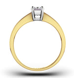 Certified Emerald Cut 18k Gold Diamond Engagement Ring 0.50ct-f-g/vs