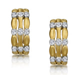 0.33ct Diamond Studded Huggy Earrings In 9k Gold
