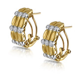 0.33ct Diamond Studded Huggy Earrings In 9k Gold