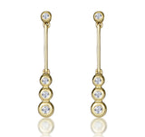 Small Drop Earrings 0.12ct Diamond 9k Yellow Gold