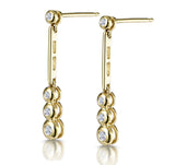 Small Drop Earrings 0.12ct Diamond 9k Yellow Gold