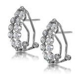 0.23ct Diamond Studded Rub Over Earrings In 9k White Gold
