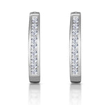 Hoop Earrings 0.25ct Diamond 9k White Gold