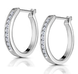 Hoop Earrings 0.25ct Diamond 9k White Gold