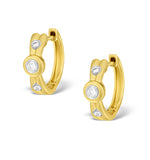 9k Gold Diamond Rubover Earrings