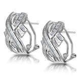 1.15ct Diamond Baguette Earrings In 9k White Gold