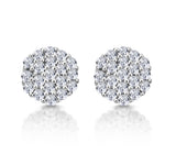 Cluster Earrings 0.25ct Diamond 9k Yellow Gold