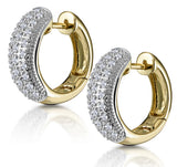 Huggy Earrings 0.33ct Diamond 9k Yellow Gold