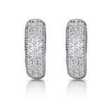Huggy Earrings 0.33ct Diamond 9k White Gold