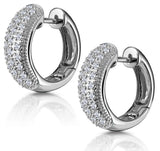 Huggy Earrings 0.33ct Diamond 9k White Gold
