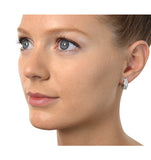 Huggy Earrings 0.33ct Diamond 9k White Gold