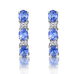 Tanzanite 1.02ct And Diamond 9k White Gold Earrings