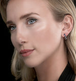 Sapphire 1.45ct And Diamond 9k White Gold Earrings