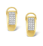 9k Gold Diamond Huggy Cluster Earrings