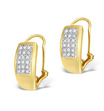 9k Gold Diamond Huggy Cluster Earrings