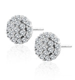 9k White Gold Diamond Cluster Earrings 0.50ct