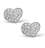 0.72ct Diamond And 9k White Gold Daisy Earrings - H4535