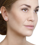 0.72ct Diamond And 9k White Gold Daisy Earrings - H4535