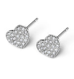 0.72ct Diamond And 9k White Gold Daisy Earrings - H4535