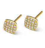 0.44ct Diamond And 9k Gold Daisy Earrings - H4537