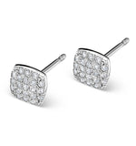 0.44ct Diamond And 9k White Gold Daisy Earrings - H4538