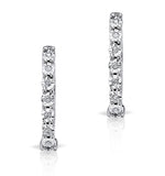 0.06ct Diamond And 9k White Gold Earrings - H4557